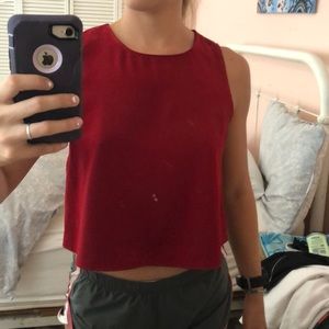 Red crop top
